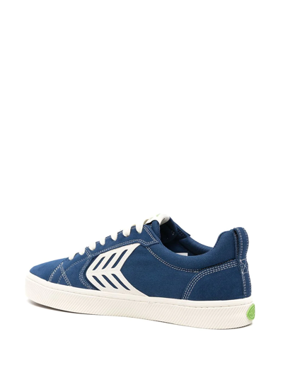 Shop Cariuma Suede Low-top Sneakers In Mystery Blue