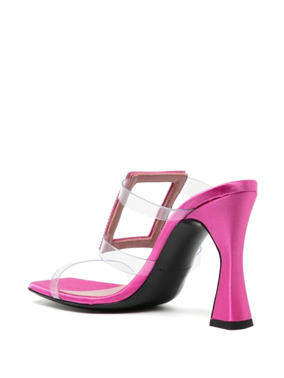 Shop Les Petits Joueurs Hoya 100mm Crystal-embellished Sandals In Rosa