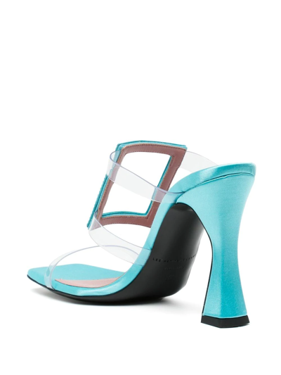 Shop Les Petits Joueurs Hoya 100mm Crystal-embellished Sandals In Blau