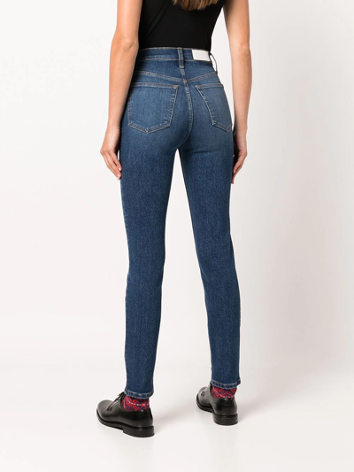 Shop Re/done 90s High-rise Skinny Jeans In Blue