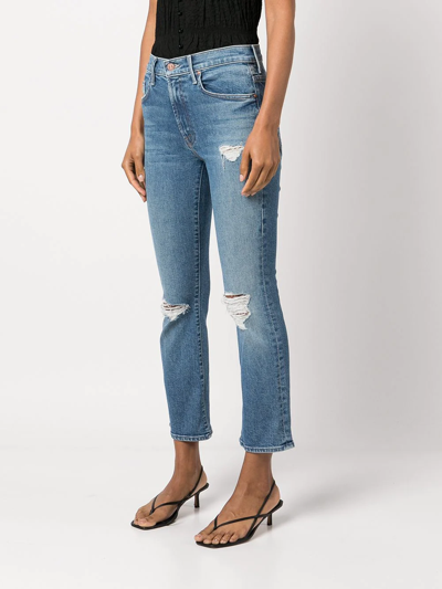 Shop Mother The Insider Ankle-length Jeans In Blue