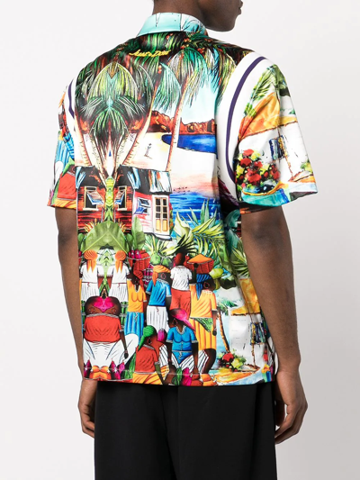 Shop Just Don All-over Graphic Print Shirt In Multicolour