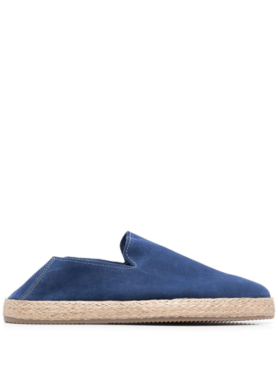 Shop Tagliatore Slip-on Suede Espadrilles In Blau