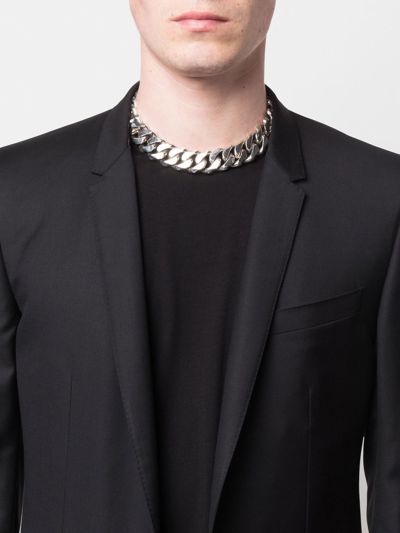 Shop Emanuele Bicocchi Oversized Edge Chain Necklace In Silber