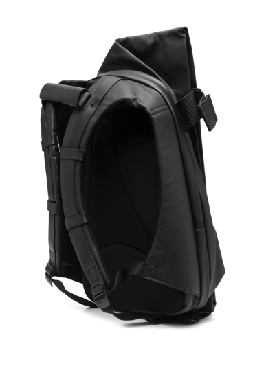 Côte And Ciel Zip-up Asymmetric Backpack In Schwarz