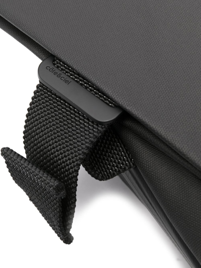 Côte And Ciel Zip-up Asymmetric Backpack In Schwarz