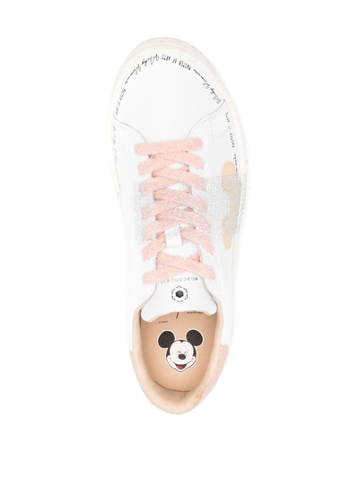 Shop Moa Master Of Arts Mickey-print Sneakers In Weiss