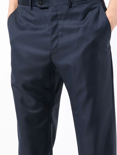 Shop Brioni Tailored Dress Trousers In Blau