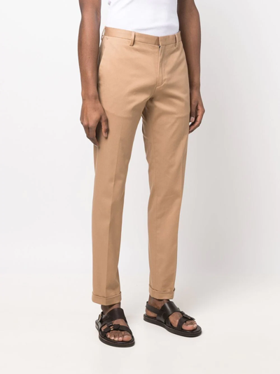 Shop Paul Smith Slim-cut Chino Trousers In Nude