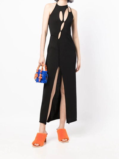 Shop Ottolinger Strappy Cut-out Dress In Schwarz