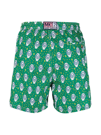 Mc2 Saint Barth Lightning Watch Money Micro Shorts In Grün