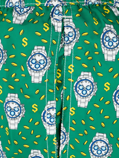 Mc2 Saint Barth Lightning Watch Money Micro Shorts In Grün