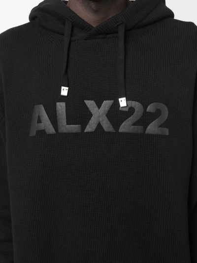 Alyx Logo-print Pullover Hoodie In Schwarz