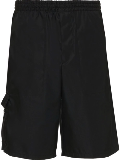 Shop Prada Re-nylon Bermuda Shorts In Black