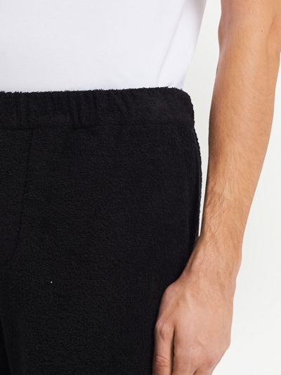 Shop Prada Logo-plaque Terry-cloth Shorts In Black