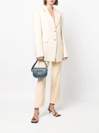 Hebe Studio Tailored High-waisted Trousers In Nude