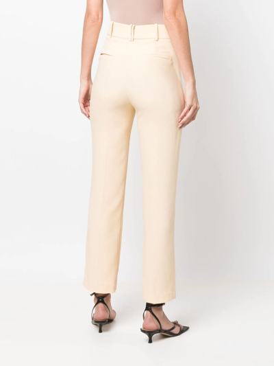 Hebe Studio Tailored High-waisted Trousers In Nude