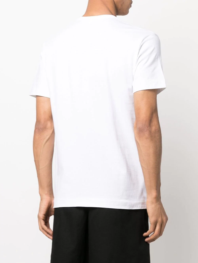 Shop Comme Des Garçons Play Heart-patch Cotton T-shirt In Weiss