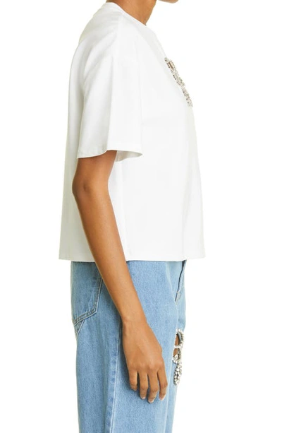 Shop Area Crystal Butterfly Cutout T-shirt In White