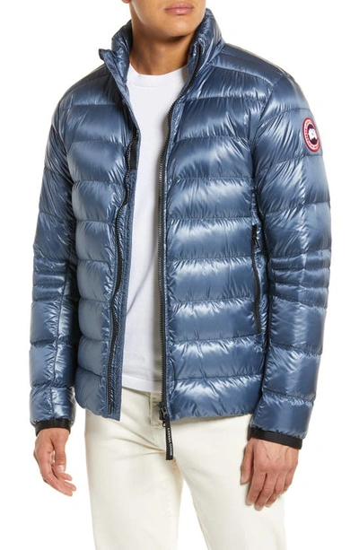 Shop Canada Goose Crofton Water Resistant Packable Quilted 750 Fill Power Down Jacket In Ozone Blue