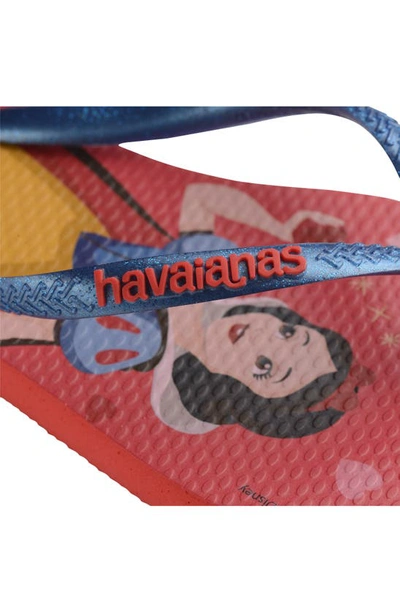 Shop Havaianas Disney Princess Flip Flop In Red Crush