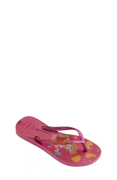 Shop Havaianas Disney Princess Flip Flop In Crystal Rose