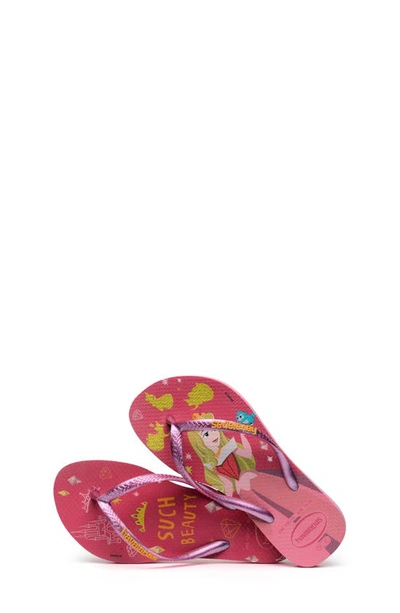 Shop Havaianas Disney Princess Flip Flop In Crystal Rose