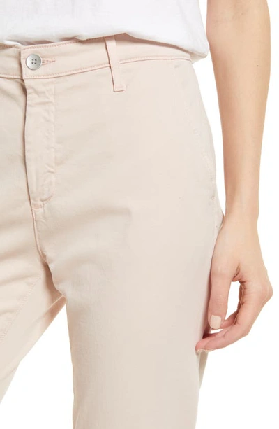 Shop Ag Caden Crop Twill Trousers In Vinte Pink