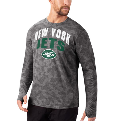 Shop Msx By Michael Strahan Black New York Jets Camo Performance Long Sleeve T-shirt