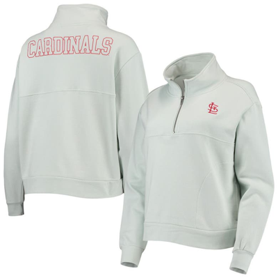 Shop The Wild Collective Light Blue St. Louis Cardinals Two-hit Quarter-zip Pullover Top