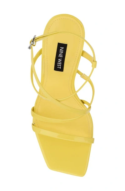 Shop Nine West Tila Strappy Sandal In Yellow Patent