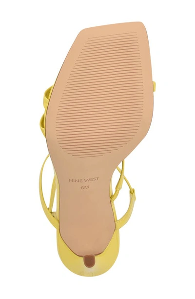 Shop Nine West Tila Strappy Sandal In Yellow Patent