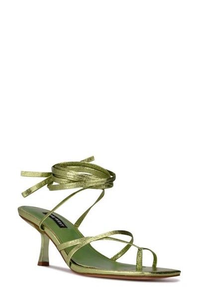 Nine West Pina Ankle Strap Sandal In Metallic Green | ModeSens