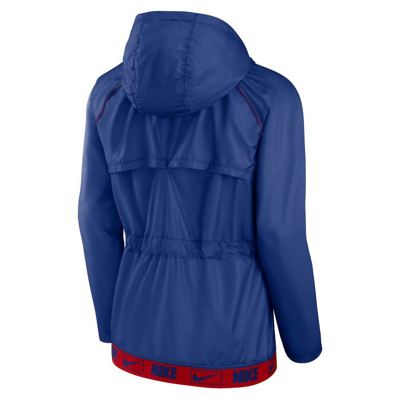 Shop Nike Royal/red Chicago Cubs Statement Raglan Full-zip Hoodie Jacket
