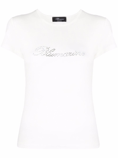 Shop Blumarine `t-shirt` In Beige