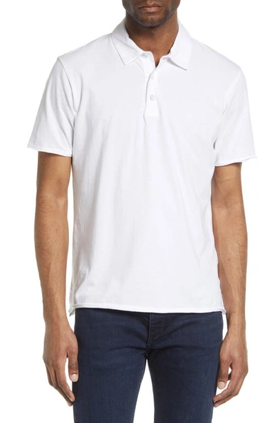 Rag & Bone Principal Jersey Organic Cotton Polo In White