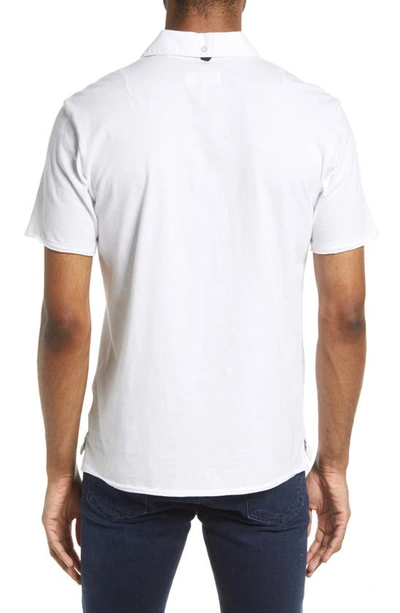 Rag & Bone Principal Jersey Organic Cotton Polo In White