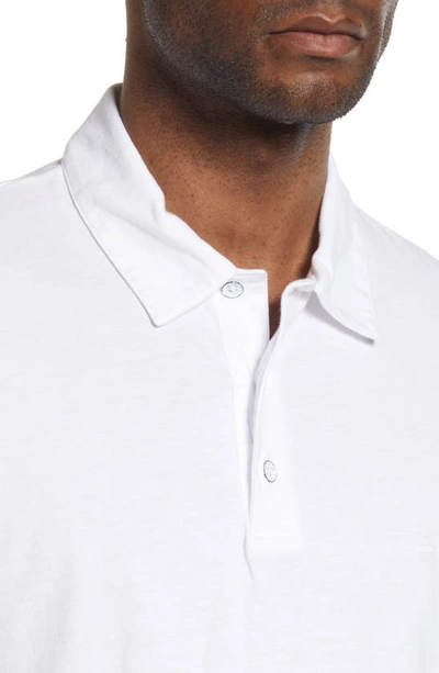 Rag & Bone Principal Jersey Organic Cotton Polo In White
