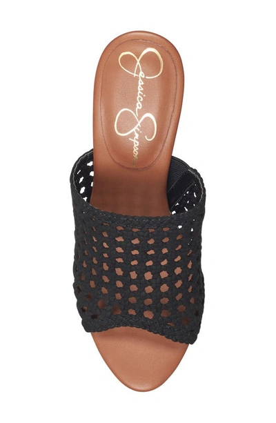 Jessica Simpson Shelbie Platform Slide Sandal In Black