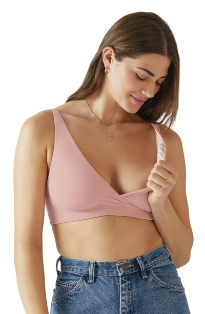 Shop Bravado Designs Everyday Ballet Wireless Maternity/nursing Bralette In Dusted Peony