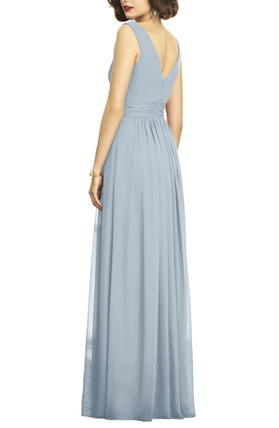 Dessy collection surplice deals ruched chiffon gown