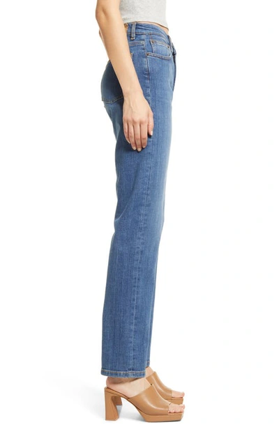 Shop Jeanerica Autobahn High Waist Straight Leg Jeans In Medium Blue