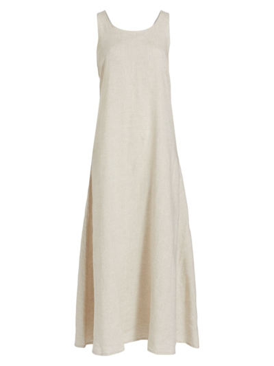 Shop Saks Fifth Avenue Women's Collection Linen Maxi Dress In Sesame