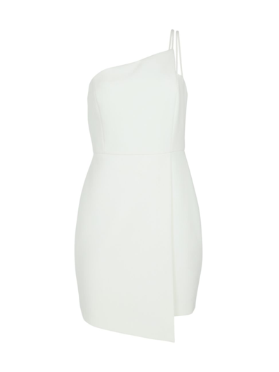 Shop Bcbgmaxazria Women's Asymmetric One-shoulder Minidress In Off White