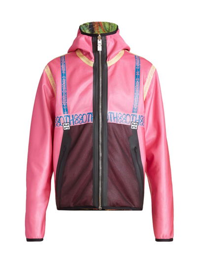 Shop Givenchy Men's Reversible Hooded Windbreaker Jacket In Neutral