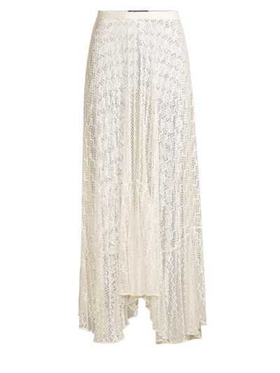 Shop Patbo Women's Sheer Lace Beach Skirt In White