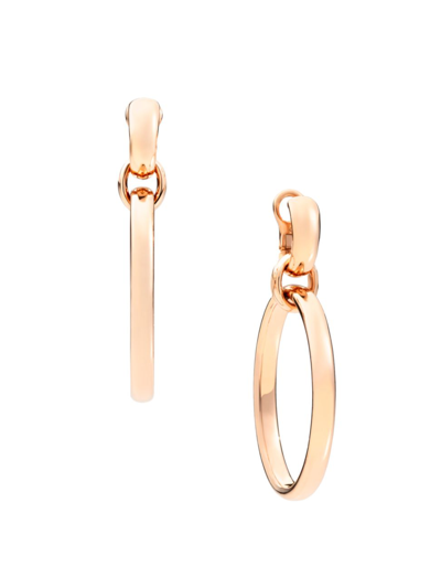 Shop Pomellato Women's Iconica 18k Rose Gold Drop Hoop Earrings