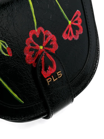 Shop Philosophy Di Lorenzo Serafini Floral-print Satchel Bag In Black