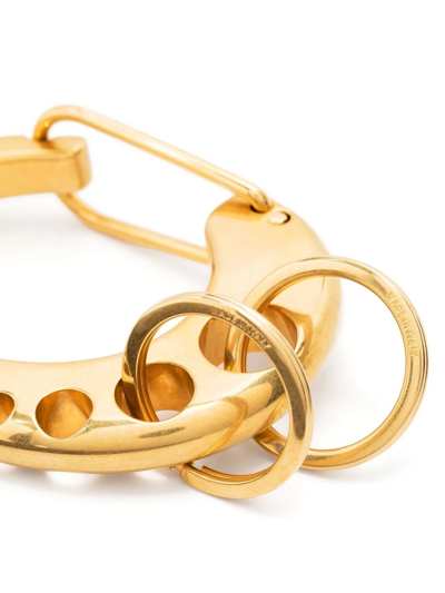 Shop Balenciaga Clip Cut Out-detail Bracelet In Gold