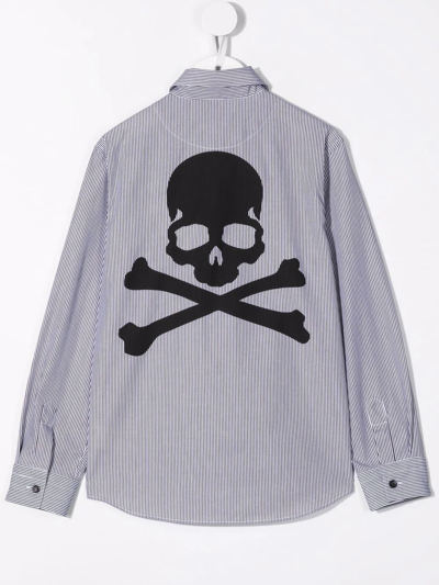 Shop Philipp Plein Long Sleeve Skull-detail Shirt In Black